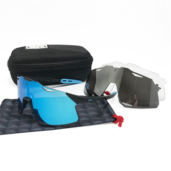 100% Hypercraft sunglasses blue Lens + dark grey Lens + clear Lens Included