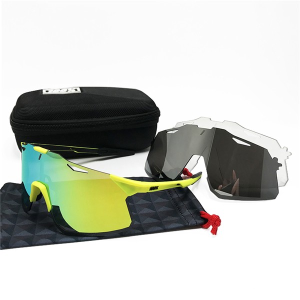 100% Hypercraft sunglasses cyan-blue green Lens + black Lens + clear Lens Included