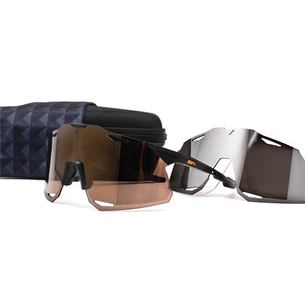 100% Hypercraft sunglasses Dark orange lens + Black Lens + Clear Lens Included