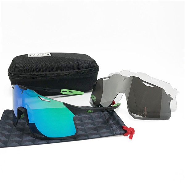 100% Hypercraft sunglasses Moderate cyan Lens + Black Lens + clear Lens Included