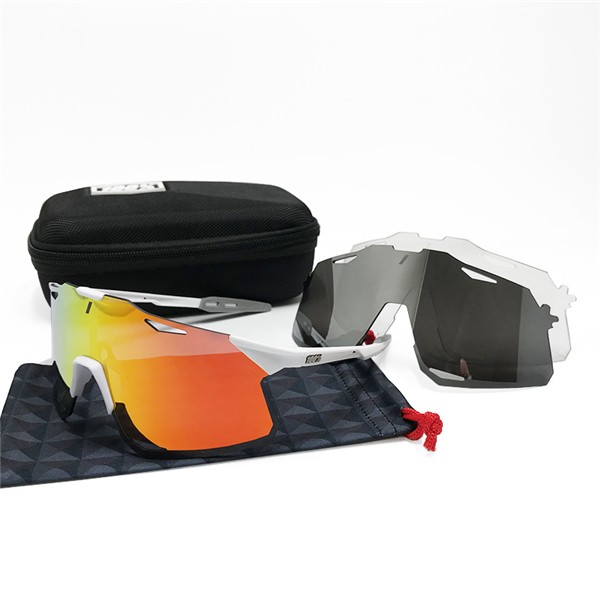 100% Hypercraft sunglasses Red Multilayer Lens + black Lens + clear Lens Included