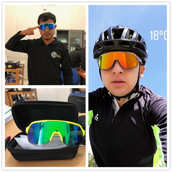 100% S2 sunglasses Yellow frame Blue lens + Green lens + Red lens + Silver lens + Clear lens Included