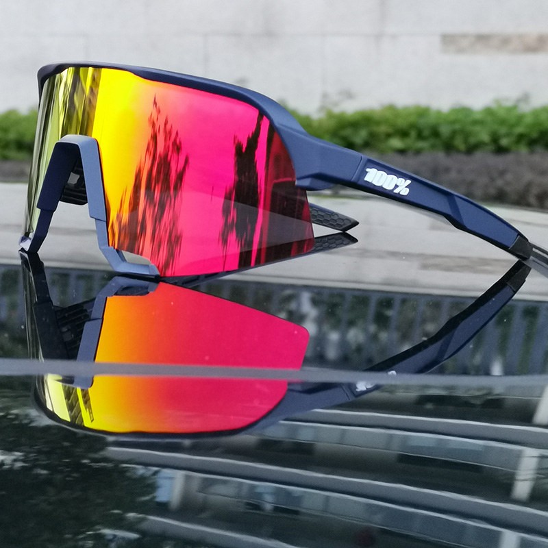 100% S3 sunglasses Black frame Red lens Included