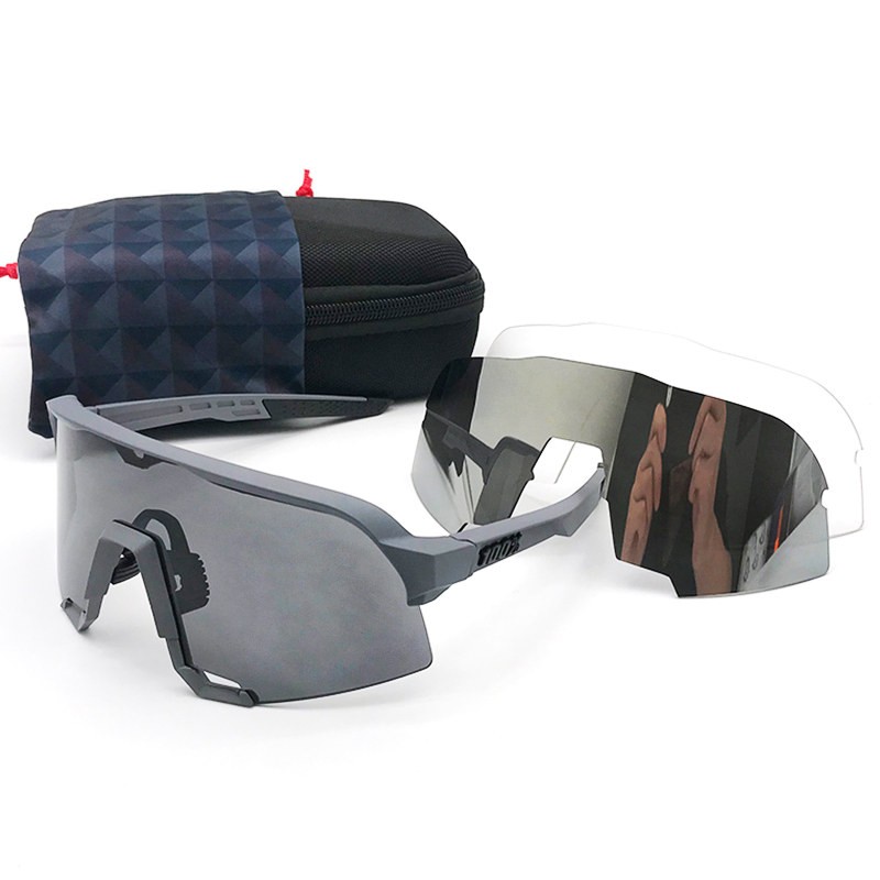 100% S3 sunglasses Black lens + Grey lens + Clear lens Included