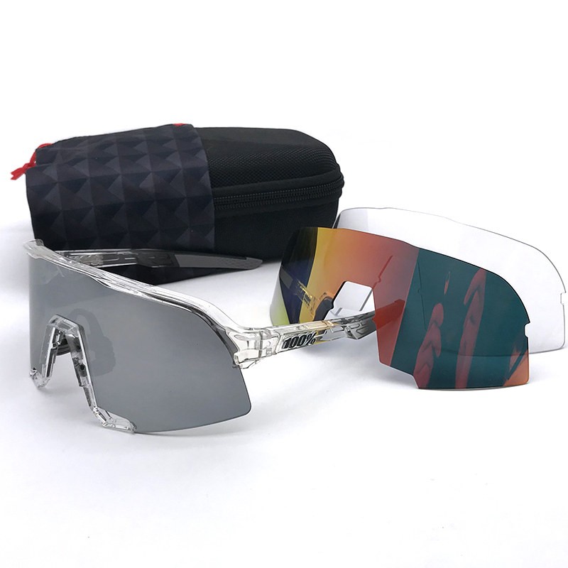 100% S3 sunglasses Black lens + Light orange lens + Clear lens Included