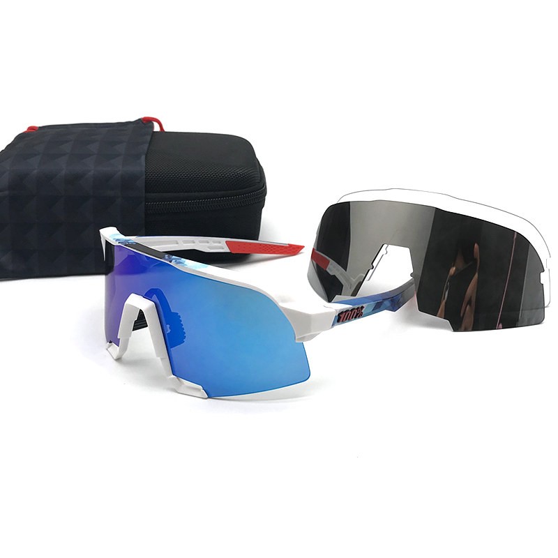 100% S3 sunglasses Blue lens + Grey lens + Clear lens Included