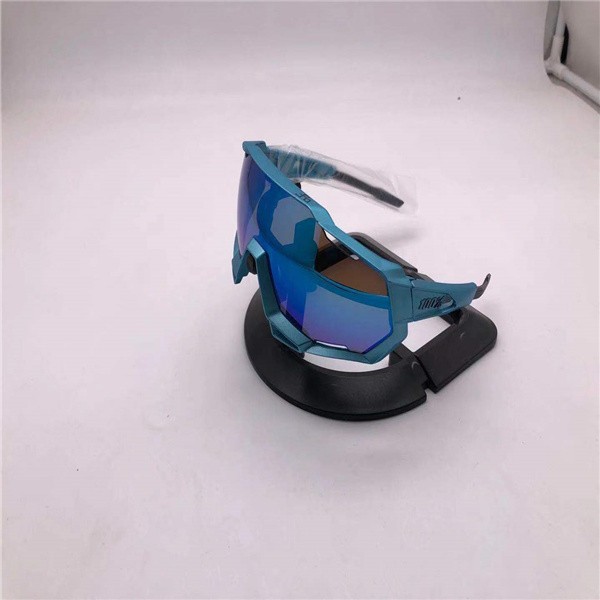 100% Speedtrap sunglasses Blue frame Purple lens + Silver lens + Clear lens Included