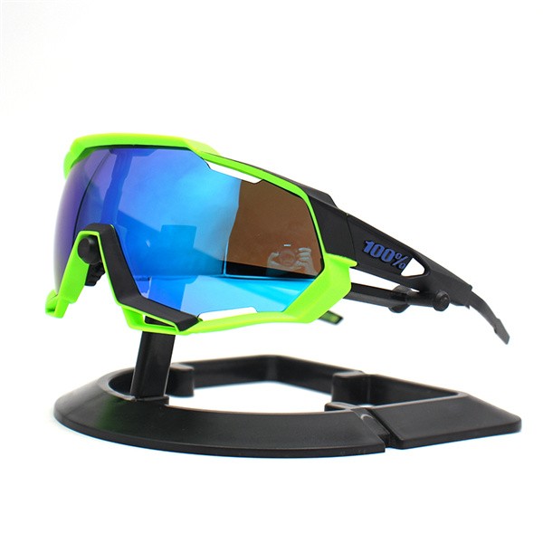 100% Speedtrap sunglasses Purple Green frame Purple lens + Silver lens + Clear lens Included