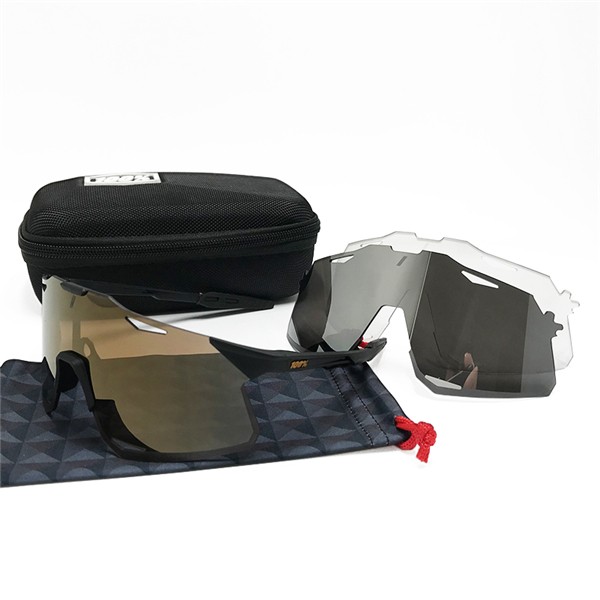 100% Hypercraft sunglasses Light Orange Lens + Black Lens + clear Lens Included