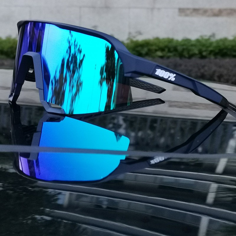 100% S3 sunglasses Dark blue frame Blue lens Included