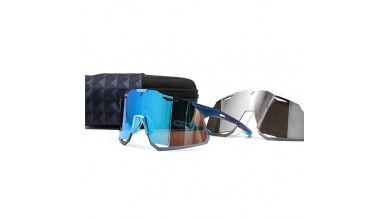 100% Hypercraft sunglasses Blue frame Blue lens + Black Lens + Clear Lens Included