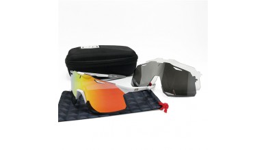 100% Hypercraft sunglasses Red Multilayer Lens + black Lens + clear Lens Included