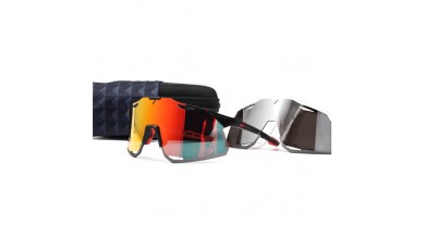 100% Hypercraft sunglasses Red orange lens + Black Lens + Clear Lens Included