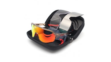 100% S2 sunglasses Clear frame Yellow Orange lens Included