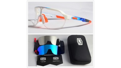 100% S2 sunglasses White frame Clear lens + Blue lens + White lens Included