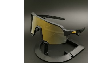 100% S3 sunglasses Black frame Light yellow lens Included