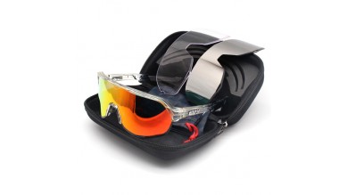 100% S2 sunglasses Clear frame Orange Yellow lens + White lens + Clear lens Included