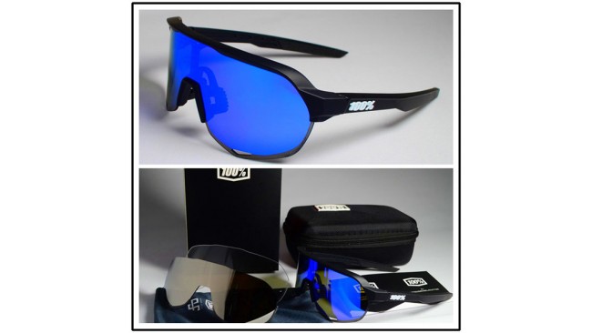 100% S2 sunglasses Deep blue lens + White lens + Clear lens Included