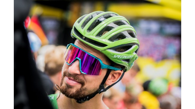 100% S3 sunglasses Cyan-blue frame Multi-color lens Included