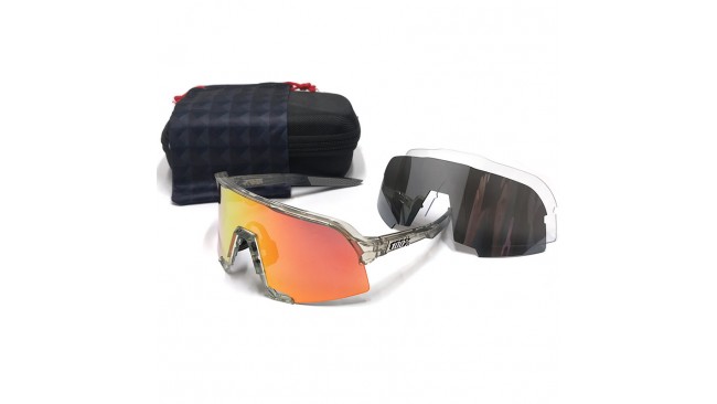 100% S3 sunglasses Orange lens + Grey lens + Clear lens Included