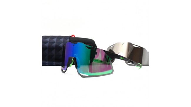 100% Hypercraft sunglasses blue green Lens + silver Lens Included