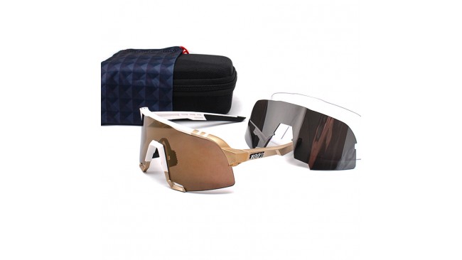 100% S3 sunglasses Brown lens + Grey lens + Clear lens Included