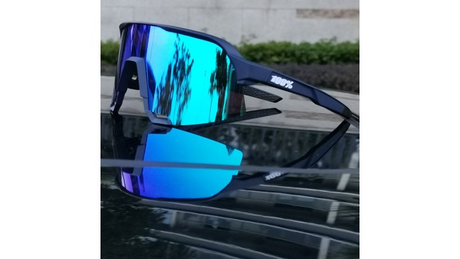 100% S3 sunglasses Dark blue frame Blue lens Included